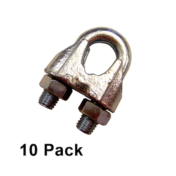 Us Cargo Control 9/16" Zinc Plated Malleable Wire Rope Clip (10 pack) MWRC916-10PK - main